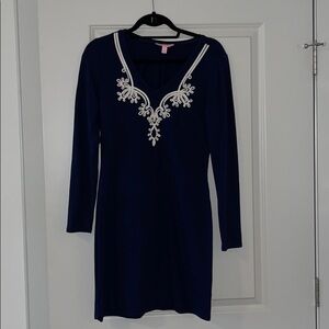 Lilly Pulitzer Navy Blue Long Sleeve Dress